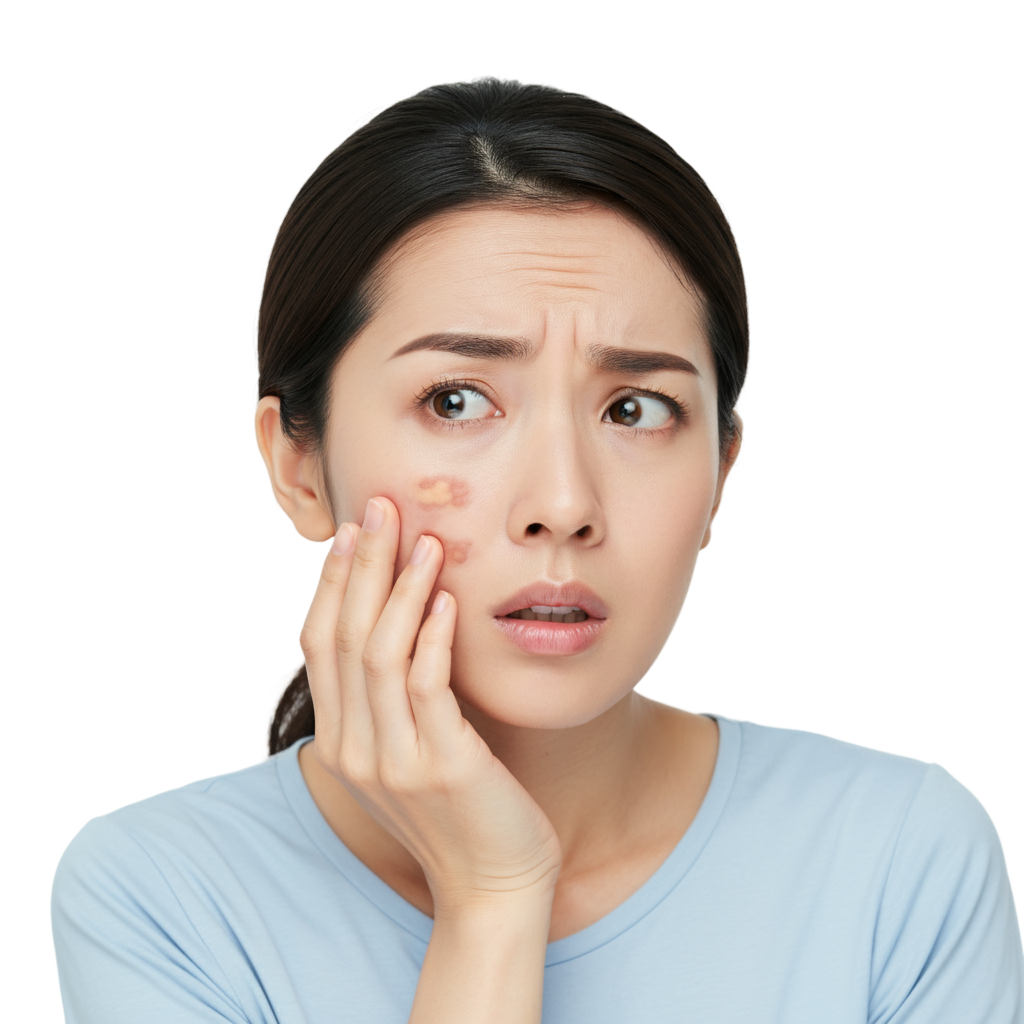 A render of three white cylindrical columns, against a warm creme background
